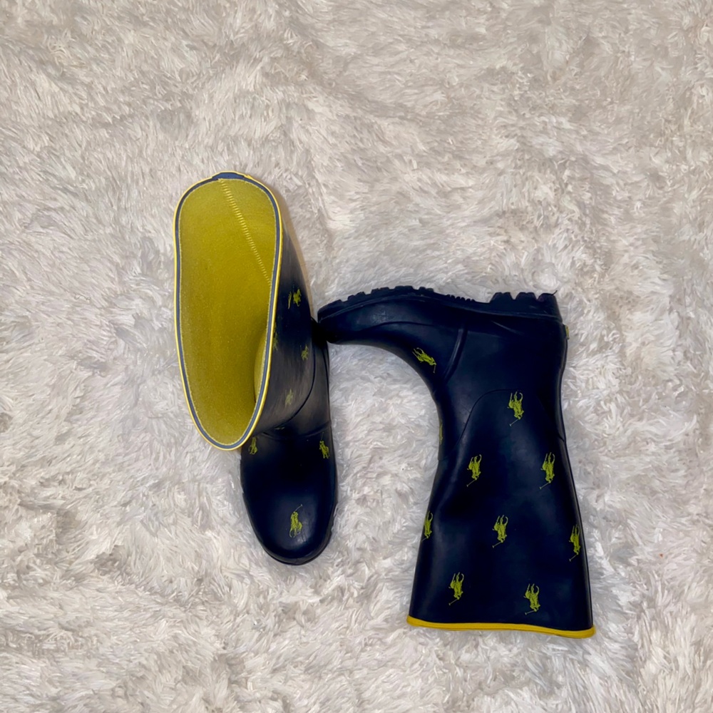 Polo Ralph Lauren Navy/Yellow Rain Boots - Picture 4 of 7